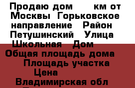 Продаю дом  107 км от.Москвы. Горьковское направление › Район ­ Петушинский › Улица ­ Школьная › Дом ­ 25 › Общая площадь дома ­ 219 › Площадь участка ­ 13 › Цена ­ 7 000 000 - Владимирская обл., Петушинский р-н, Иваново д. Недвижимость » Дома, коттеджи, дачи продажа   